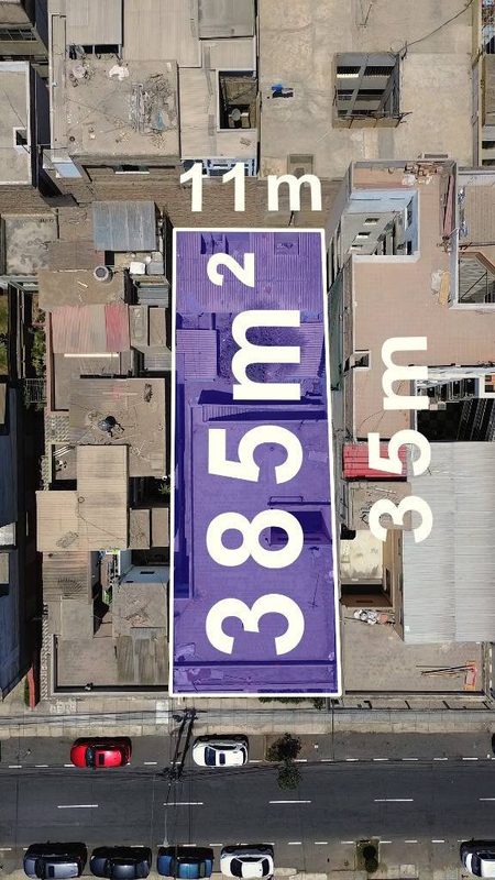 Terreno de 385 m² en Lince, vista aérea